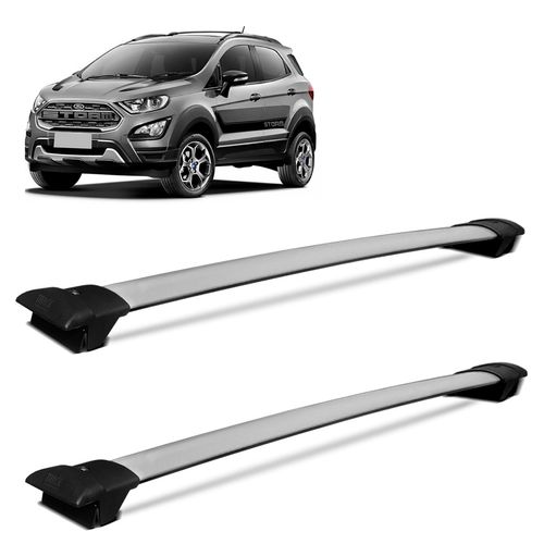 Rack Travessa de Teto Ecosport 2013 a 2021 Alumínio Prata