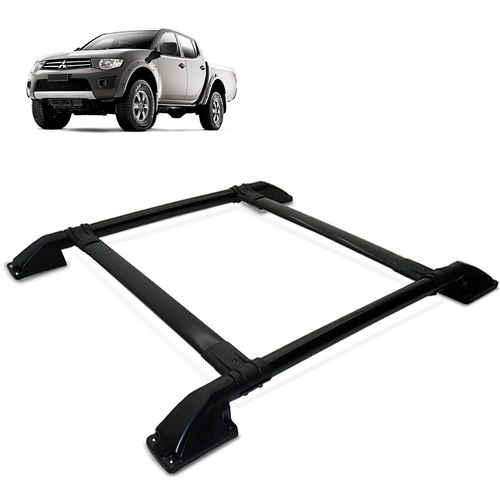 Rack Bagageiro Teto L200 Triton 2008 a 2016 Tubolar Preto
