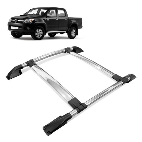 Rack De Teto Bagageiro Hilux 2005 a 2015 Cromado Tubolar