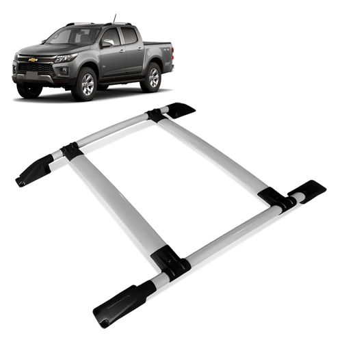 Rack de Teto Bagageiro S10 2012 a 2023 Tubolar Prata