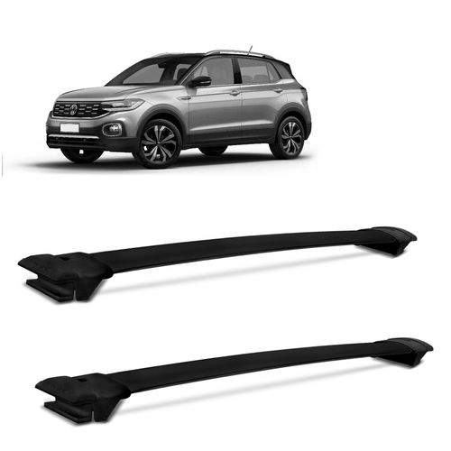 Rack Travessa de Teto T-Cross 2020 a 2024 Alumínio Preto