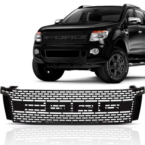 Grade Frontal Raptor Ford Ranger 2013 a 2016 Preto Fosco