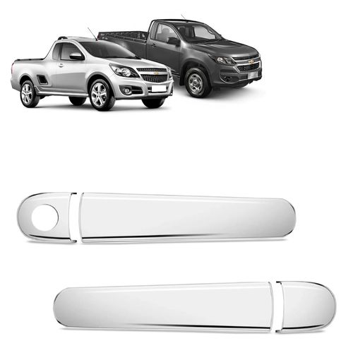 Aplique de Maçaneta Chevrolet Montana S10 2010 e 2023 Cromado