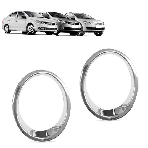 Moldura do Farol de Milha Cromado Gol Saveiro Voyage 2008 a 2013 ShekParts