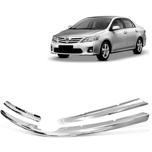 Aplique da Grade Frontal Corolla 2012 a 2014 Cromado