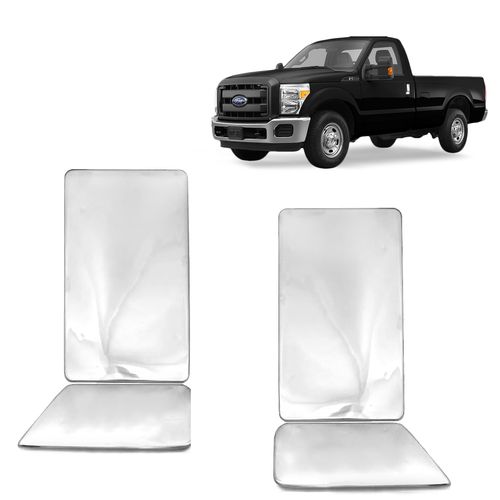Aplique Capa Maçaneta Cromada F250 1998 a 2011 Sem Furo 2 peças ShekParts