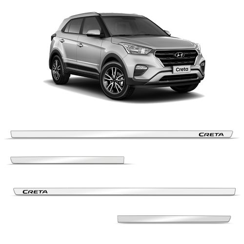 Friso Lateral Creta 2017 a 2023 Cromado Slim 4 Portas