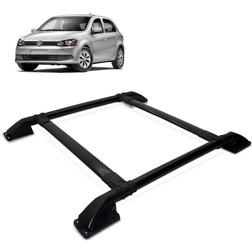 Rack Bagageiro Teto Gol G5 G6 G7 2009 a 2019 Tubolar Preto