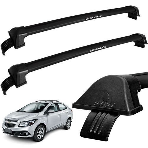 Rack de Teto Prisma 2013 a 2019 Bagageiro Preto Eqmax