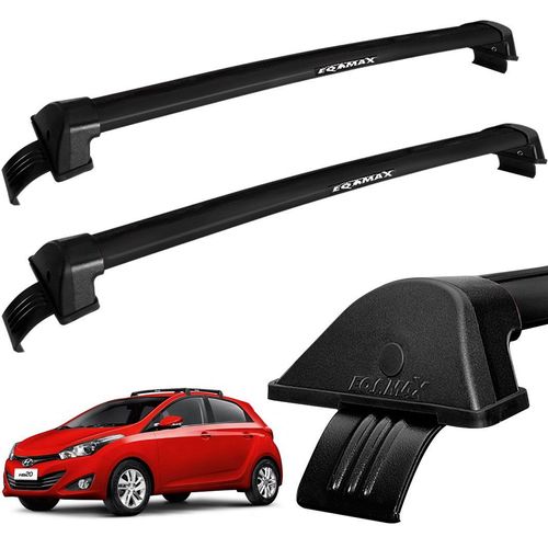Rack de Teto Travessa Hb20 2012 a 2013 Alumínio Preto Eqmax