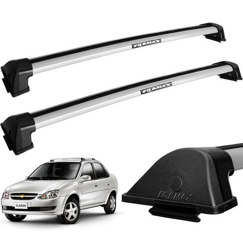Rack de Teto Travessa Classic em Alumínio Prata Eqmax
