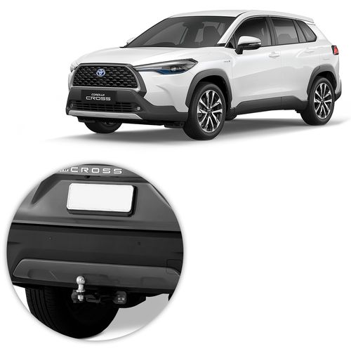 Engate de Reboque Corolla Cross 2021 a 2023 Removível 750kg Keko K2