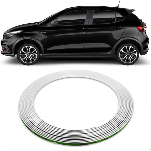 Friso para Roda Branco 8mm Liga Leve 8 Metros