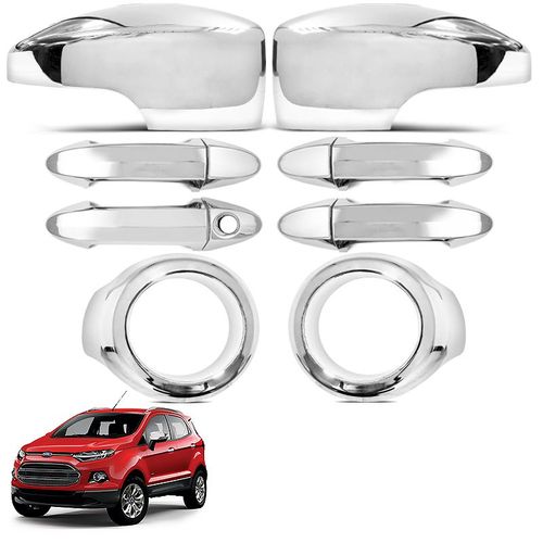 Kit Aplique Cromado Nova Ecosport Maçaneta Milha Retrovisor