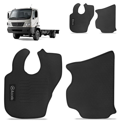 Jogo de Tapete Borracha Pvc Truck Mercedes Benz Accelo 2012 a 2022 2 Peças