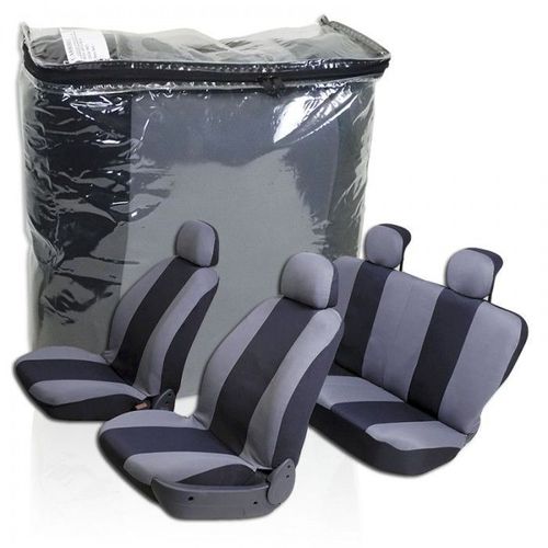 Capa de Banco Automotivo Universal Tecido Preto e Cinza