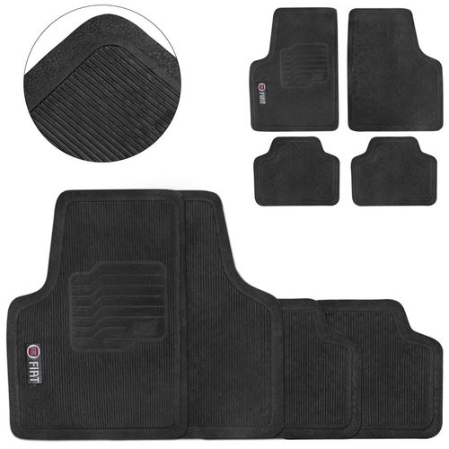 Tapete de Borracha PVC Universal Carros Fiat Preto 4 Peças