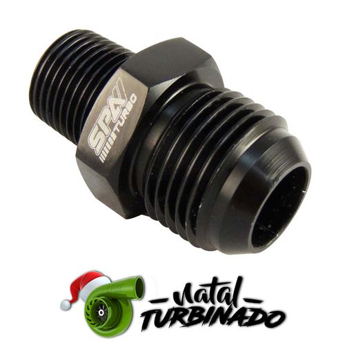 Niple em alumínio billet 10AN para 3/8" NPT - Sem uso no estado.