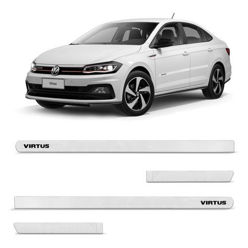 Jogo de Friso Lateral Virtus 2018 a 2020 Branco Cristal Slim