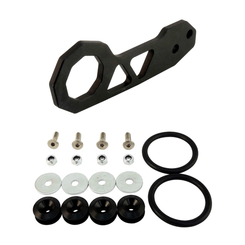 Trava de para-choque esportiva (Quick Release) - Preto + GANCHO DE REBOQUE/ENGATE ESPORTIVO UNIVERSAL PARA TRASEIRA (TOW HOOK)