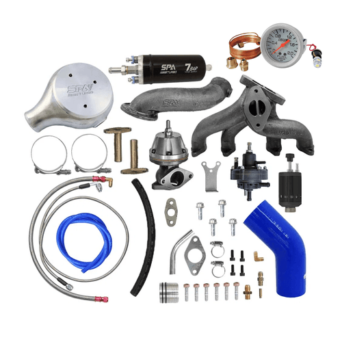 Kit Turbo VW AP 8V carburado T3 pulsativo farol coletor TMW01 - SEM TURBINA + BOMBA ELÉTRICA COMBUSTÍVEL EXTERNA 7 BAR + Manômetro Pressão Combustível