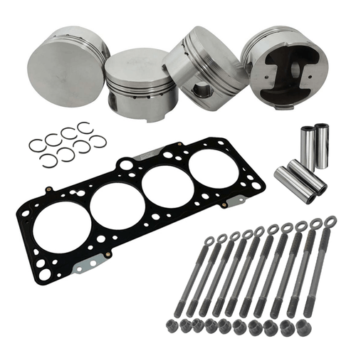kit forjado AP 2.0 8v plano bloco alto - ABA flat: Pistões forjados Super A + Pinos + Junta + Prisioneiros