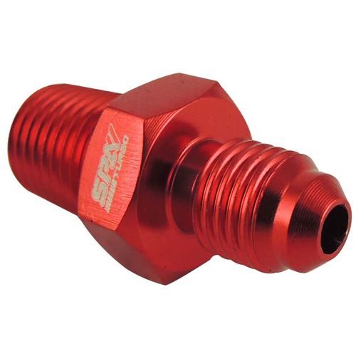 Niple em alumínio billet 4AN para 1/4" NPT - Sem uso no estado.