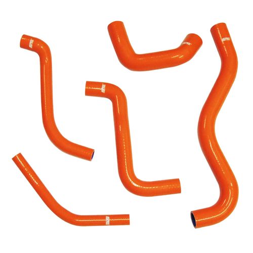 Kit de mangueiras de arrefecimento em silicone família VW Gol "quadrado" AP 8V - Laranja