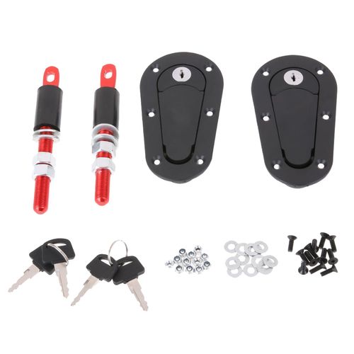 Trava de Capô Esportiva com Chave Estilo Aerocatch Kit Completo - Spa Turbo - Universal