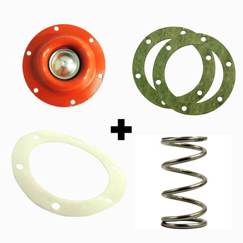 Kit de reparo Wastegate MCS - Membrana + Junta em PTFE + 2 Juntas em papelão hidráulico + Mola Para pressões entre