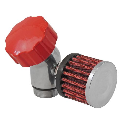 BOCAL / RESPIRO DO ÓLEO CURVO FUSCA E DERIVADOS MOTOR VW REFRIGERADO A AR EM ALUMÍNIO + Filtro de ar