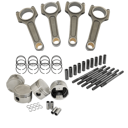 Kit Forjado para Audi / VW 1.8 20v Turbo: Bielas Basic 144m 1100cv + Pistões + Anéis + Pinos + Travas + Prisioneiro