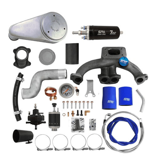 Kit Turbo Fiat Uno - Motor Fiasa Carburado padrão T2 - SEM TURBINA + BOMBA ELÉTRICA DE COMBUSTÍVEL EXTERNA 7 BAR