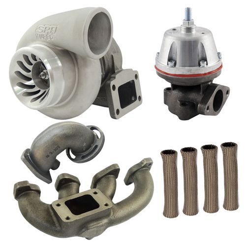Coletor de escape para turbo GM Astra/Vectra 16V (nacional)+Saída de escape + Turbina .50 SPA509C caixa quente .63 + Wastegate e Capa p/ cabos de vela