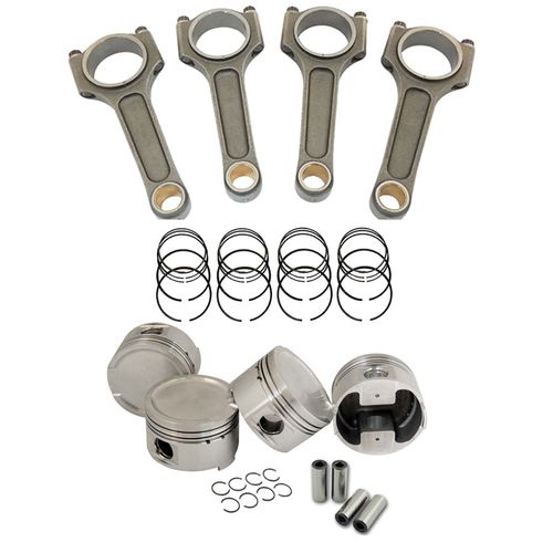 Kit Forjado para Audi / Vokswagen 1.8 20v Turbo: Bielas Basic 144m 1100cv + Pistões + Anéis + Pinos + Travas