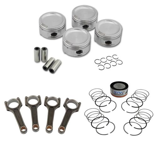 Kit Forjado Turbo: Pistão 82,0 mm Côncavo com aneis pinos e travas/Bielas Super A-Beam 144
