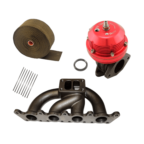COLETOR DE ESCAPE TURBO AUDI A3 / GOLF 1.8 20V PULSATIVO - P/ BAIXO - T3 + FITA TÉRMICA TITANIUM 2" 10M + WASTEGATE USA MECÂNICA