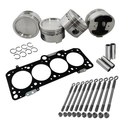 KIT FORJADO VW AP 2.0 BLOCO ALTO (ABA): PISTÕES FORJADOS SUPER A + PINOS + JUNTA + PRISIONEIROS