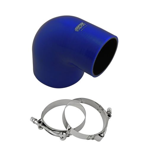 Mangueira de pressurização de silicone SPA 90° com redução 4" x  3" x 100mm