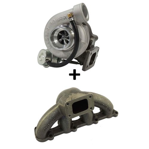 Coletor de escape para turbo Ford Zetec Rocam 8V + Turbina Master Power .48 T25 R384