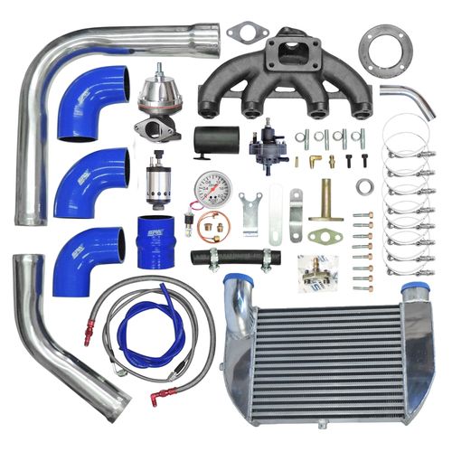 Kit Turbo VW AP 8V multiponto coletor monofluxo para baixo COM INTERCOOLER - Padrão T3 - SEM TURBINA