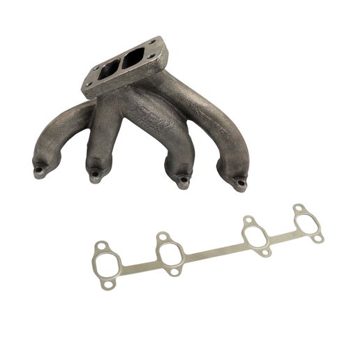 Coletor de escape para turbo Pulsativo no Farol - T3 + Junta para coletor de escape única em aço inox - VW AP 8V