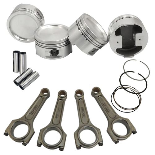 kit forjado AP 2.0 turbo 83mm: Pistão SPA Super A com pinos, travas e anéis + Bielas Super A 144 1000cv