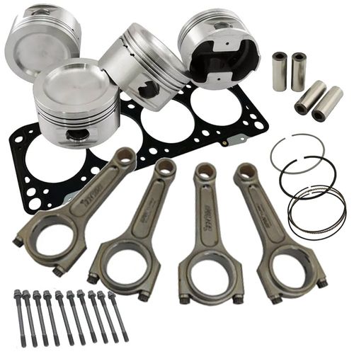 kit forjado COMPLETO AP 2.0 turbo 83mm: Pistão SPA Super A pinos/travas/anéis + Bielas Super A 144 + Junta de cabeçote + Prisioneiros forjados
