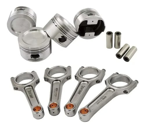 Kit Forjado AP 2.0 turbo: Pistão SPA Super A com pinos e travas + Biela Super A-Beam 144mm 1200cv parafusos 7/16
