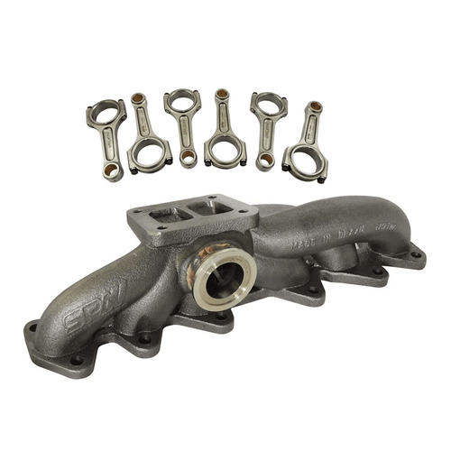 COLETOR ESCAPE PULSATIVO TURBO TOYOTA SUPRA 6CIL 2JZ - ADEQUADO À CONVERSÃO BI-TURBO PARA 1 TURBO T4 + BIELA FORJADA SUPER A-BEAM