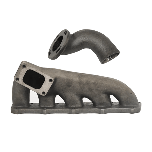 Coletor escape para turbo VW Jetta MKV 2.5 5 cilindros - T3 + Saída de escape fundida 2 1/2"
