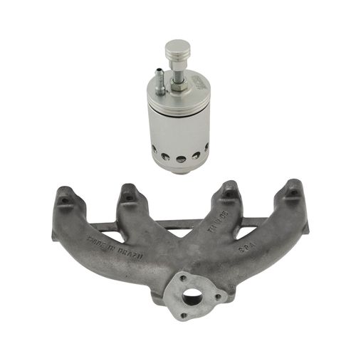 Coletor de escape para turbo VW AP 8V monofluxo + Válvula de prioridade Drill SPA