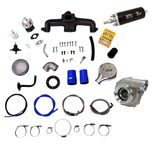 Kit Turbo GM Opala / Caravan 4 cilindros + TURBINA .50 T3 MASTER POWER R494 + BOMBA ELÉTRICA DE COMBUSTÍVEL EXTERNA 7 BAR