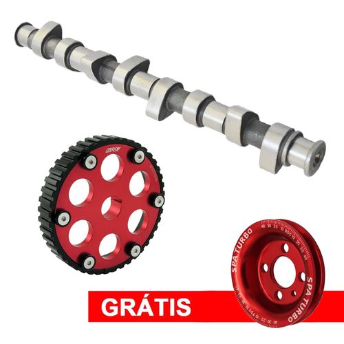 COMANDO DE VÁLVULA BILLET VW AP 8V 296°A / 290°E  TURBO TUCHO MECÂNICO + POLIA COMANDO DE VÁLVULAS REGULÁVEL - GRÁTIS POLIA VIRABREQUIM RACING